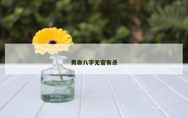 男命八字无官有杀