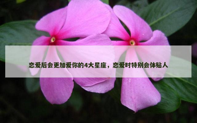 恋爱后会更加爱你的4大星座，恋爱时特别会体贴人