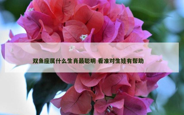 双鱼座属什么生肖最聪明 看准对生娃有帮助 　　