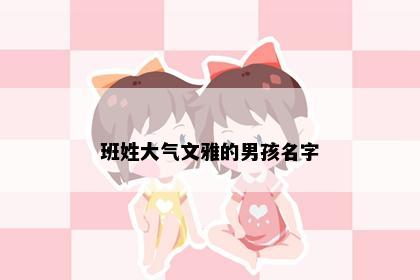班姓大气文雅的男孩名字