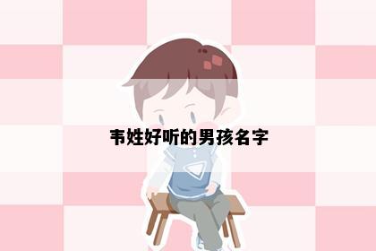 韦姓好听的男孩名字