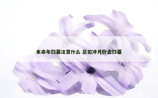 本命年扫墓注意什么 忌犯冲月份去扫墓