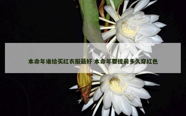 本命年谁给买红衣服最好 本命年要提前多久穿红色