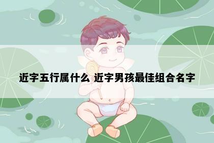近字五行属什么 近字男孩最佳组合名字