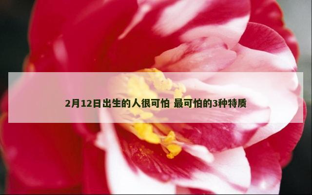 2月12日出生的人很可怕 最可怕的3种特质