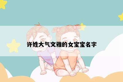 许姓大气文雅的女宝宝名字