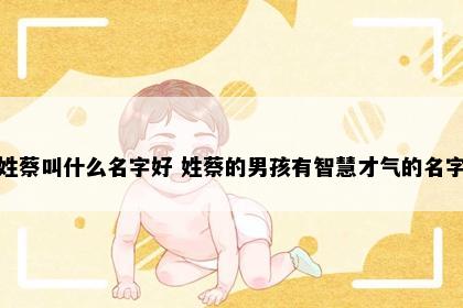 姓蔡叫什么名字好 姓蔡的男孩有智慧才气的名字