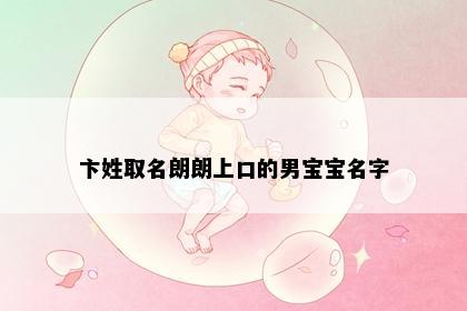 卞姓取名朗朗上口的男宝宝名字