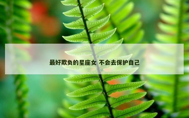 最好欺负的星座女 不会去保护自己