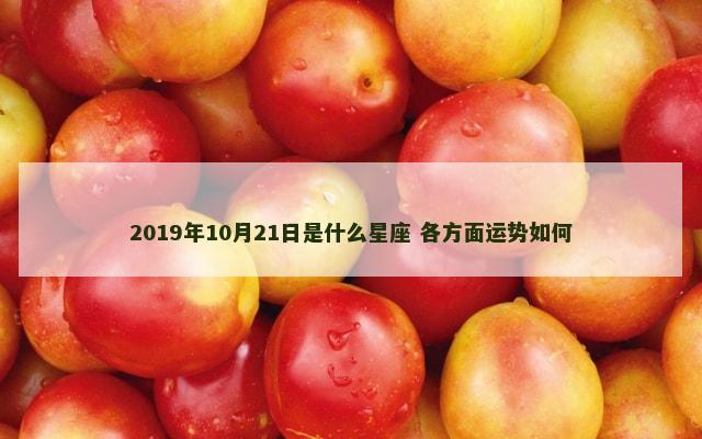 2019年10月21日是什么星座 各方面运势如何