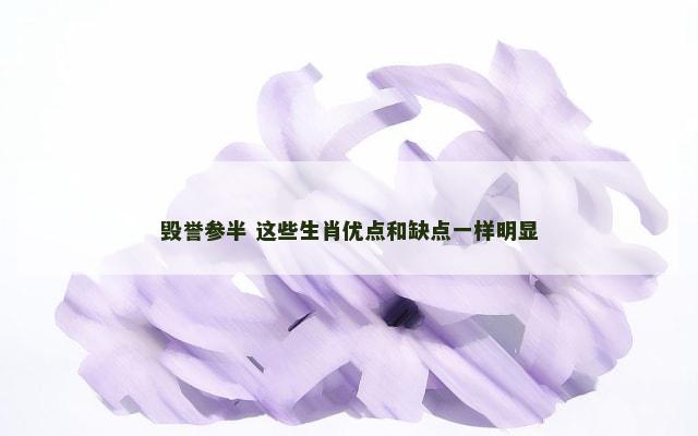毁誉参半 这些生肖优点和缺点一样明显