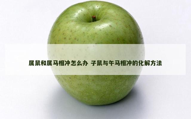属鼠和属马相冲怎么办 子鼠与午马相冲的化解方法