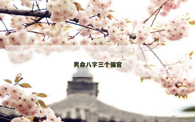 男命八字三个偏官