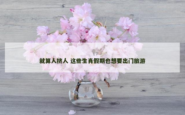 就算人挤人 这些生肖假期也想要出门旅游