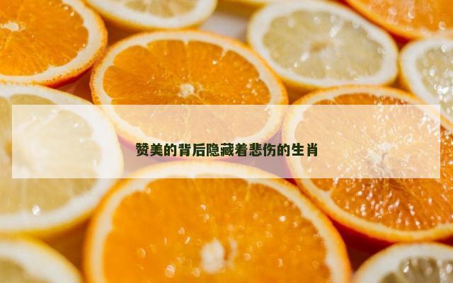 赞美的背后隐藏着悲伤的生肖