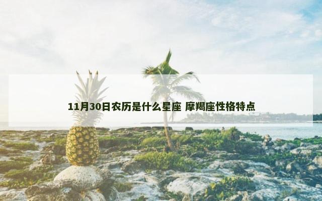 11月30日农历是什么星座 摩羯座性格特点