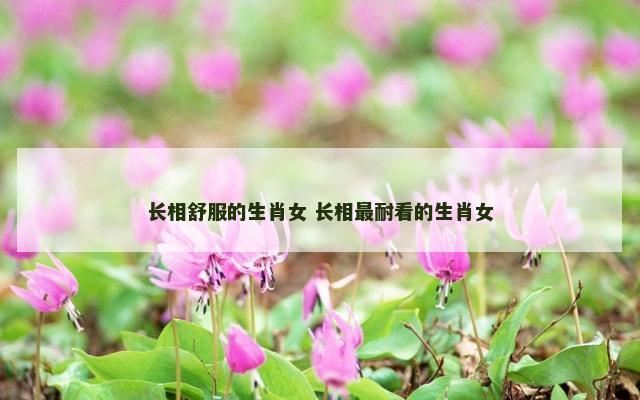 长相舒服的生肖女 长相最耐看的生肖女