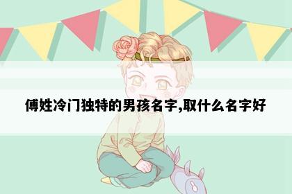 傅姓冷门独特的男孩名字,取什么名字好