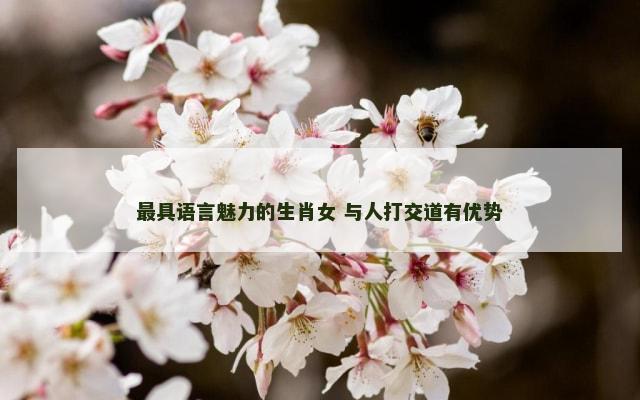 最具语言魅力的生肖女 与人打交道有优势