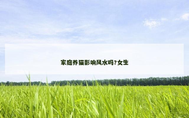 家庭养猫影响风水吗?女生
