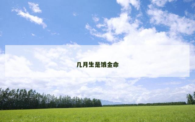 几月生是饿金命