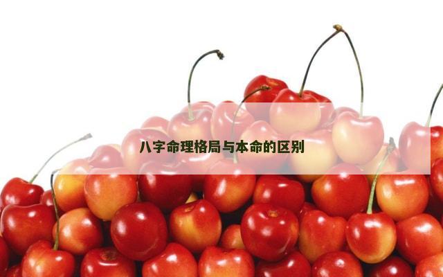 八字命理格局与本命的区别