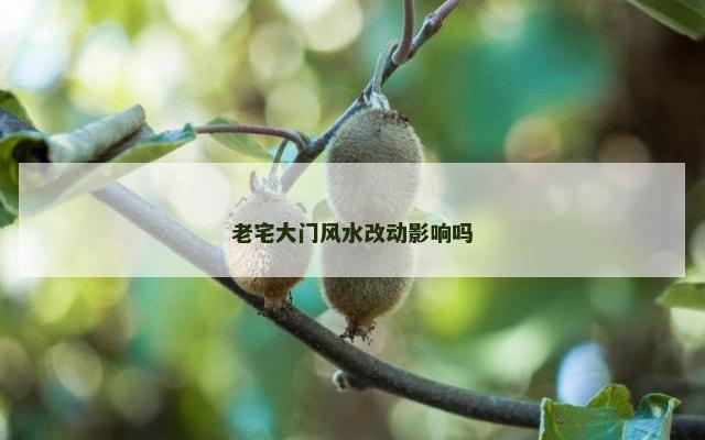 老宅大门风水改动影响吗
