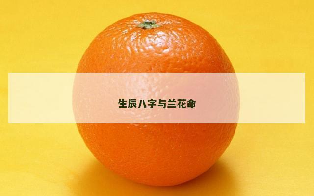 生辰八字与兰花命
