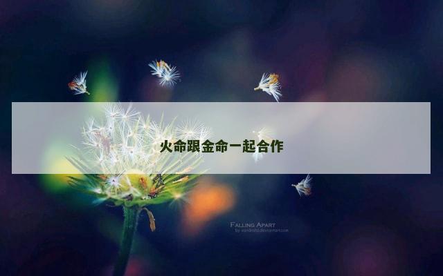 火命跟金命一起合作