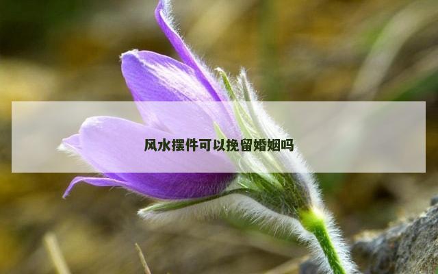 风水摆件可以挽留婚姻吗