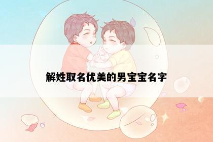 解姓取名优美的男宝宝名字