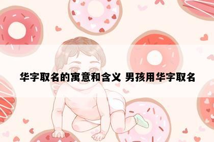 华字取名的寓意和含义 男孩用华字取名