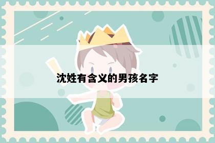 沈姓有含义的男孩名字