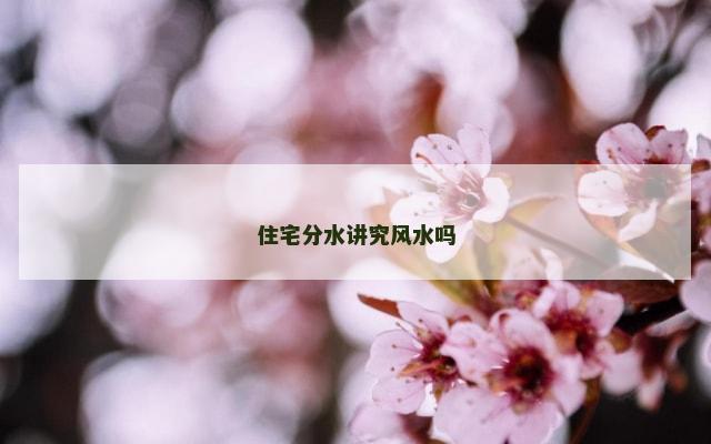 住宅分水讲究风水吗