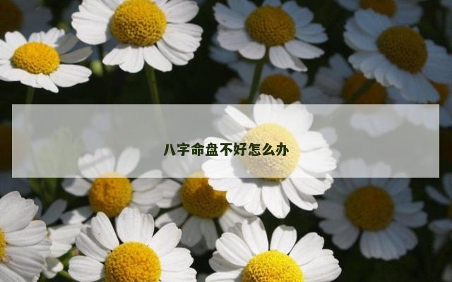 八字命盘不好怎么办