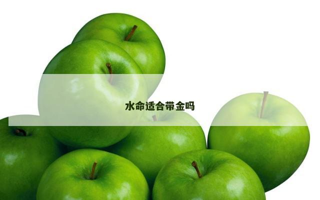 水命适合带金吗