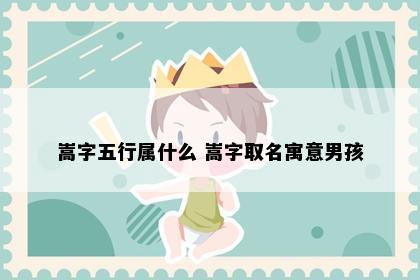 嵩字五行属什么 嵩字取名寓意男孩