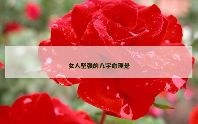 女人坚强的八字命理是