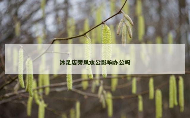 沐足店旁风水公影响办公吗