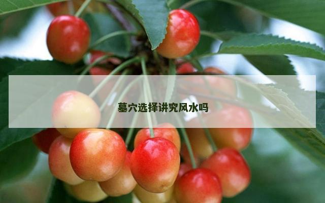 墓穴选择讲究风水吗