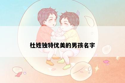 杜姓独特优美的男孩名字