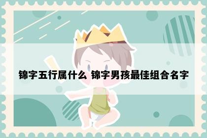 锦字五行属什么 锦字男孩最佳组合名字