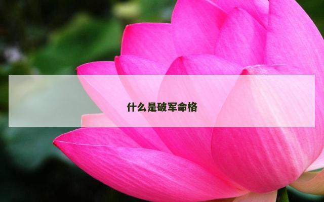 什么是破军命格