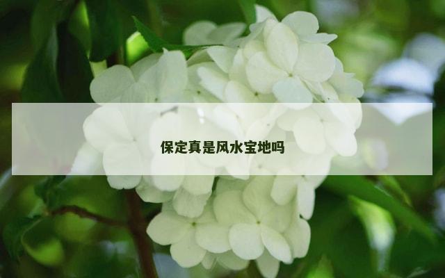 保定真是风水宝地吗