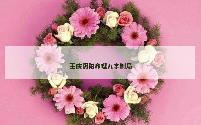 王庆阴阳命理八字制局