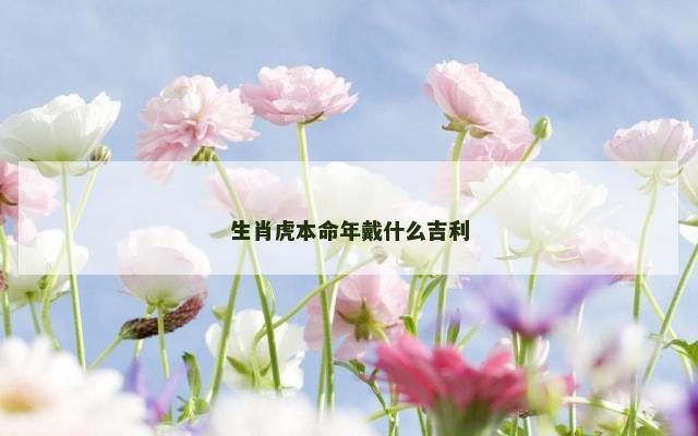 生肖虎本命年戴什么吉利