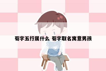 荀字五行属什么 荀字取名寓意男孩