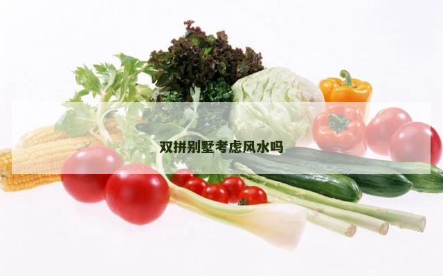 双拼别墅考虑风水吗