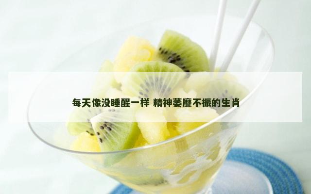 每天像没睡醒一样 精神萎靡不振的生肖