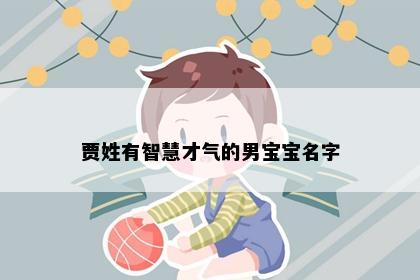 贾姓有智慧才气的男宝宝名字